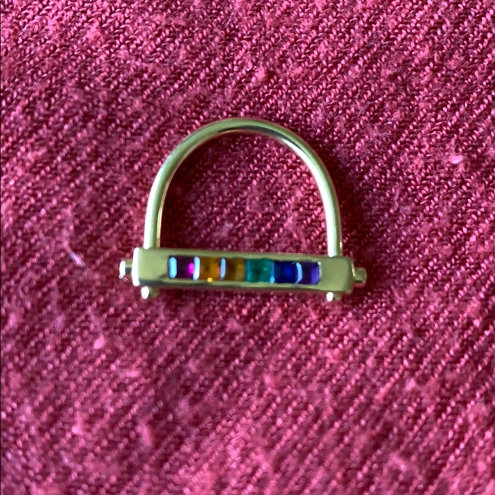 14Kt Multistone ring or pendant